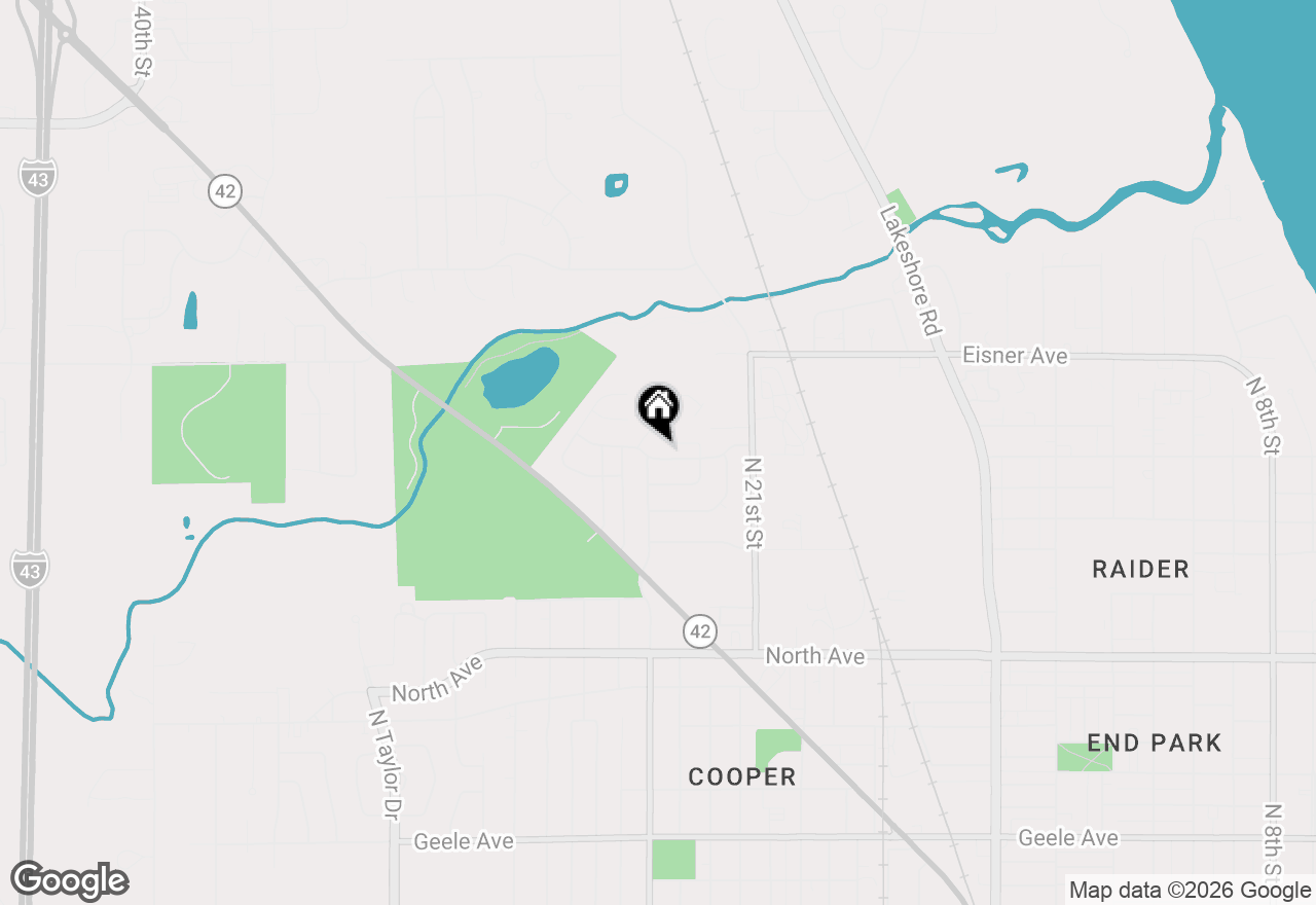 Map of 2418 Pershing Ave, Sheboygan, WI 53083