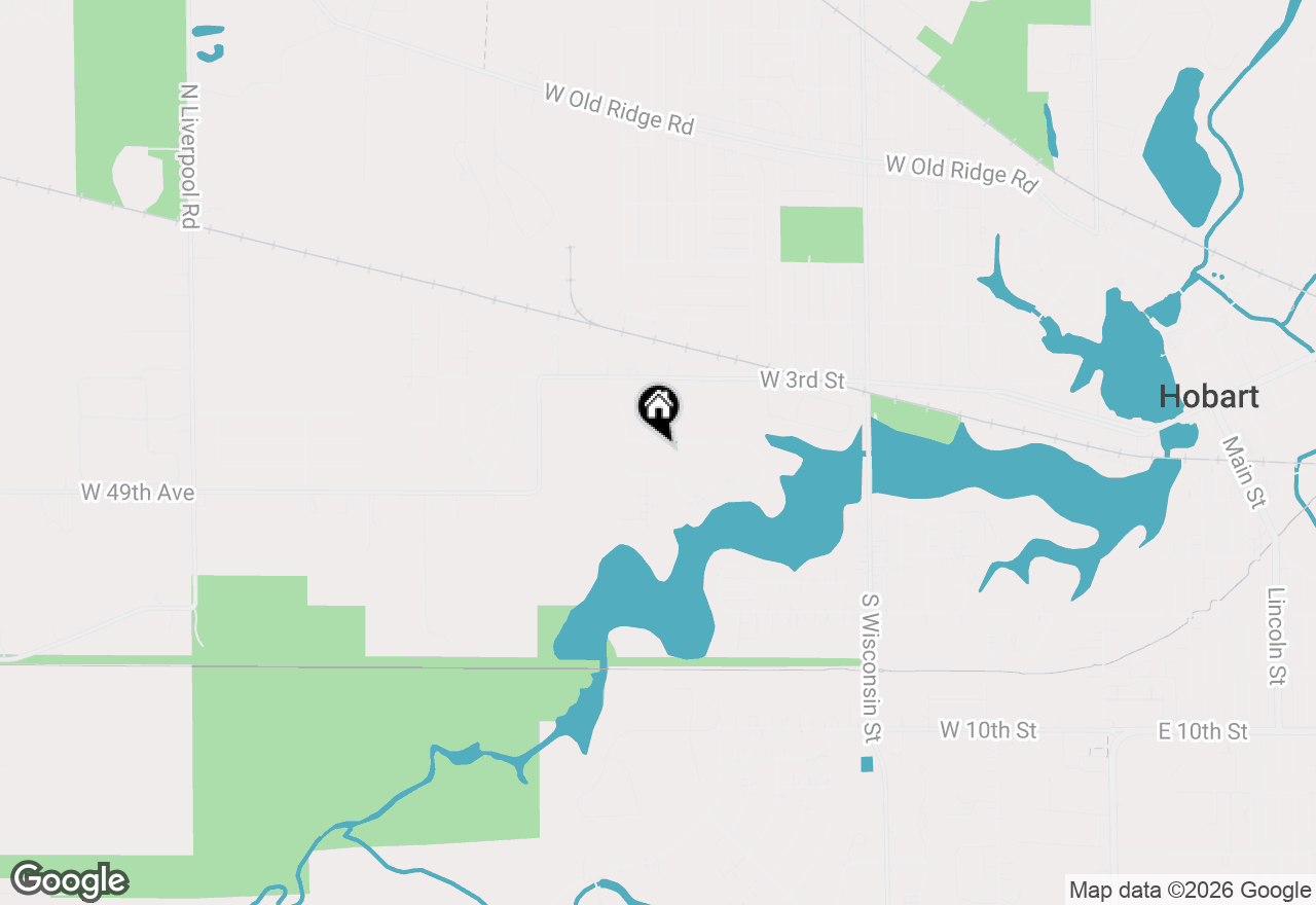 Map of 1521 W 4th Street, Hobart, IN 46342