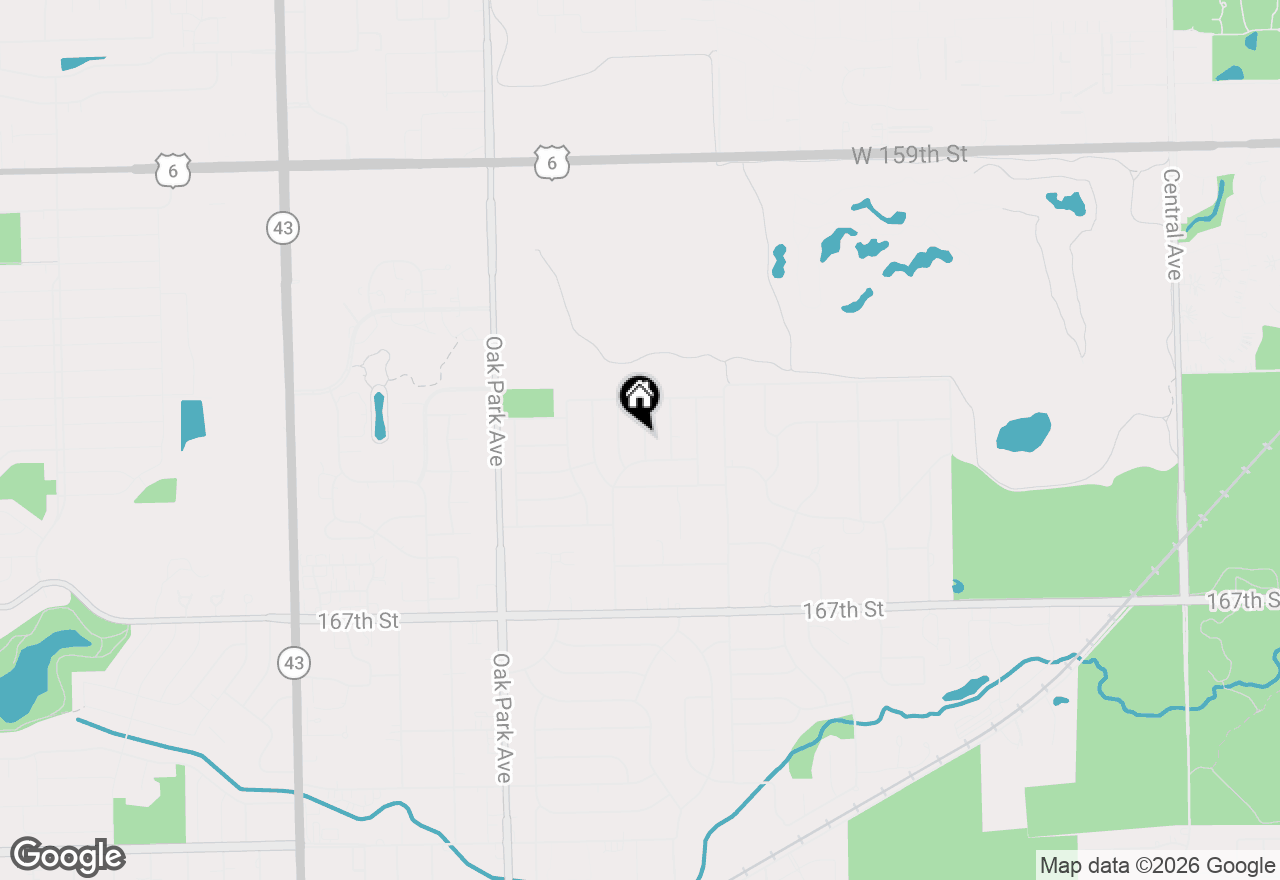 Map of 16338 65th Court, Tinley Park, IL 60477