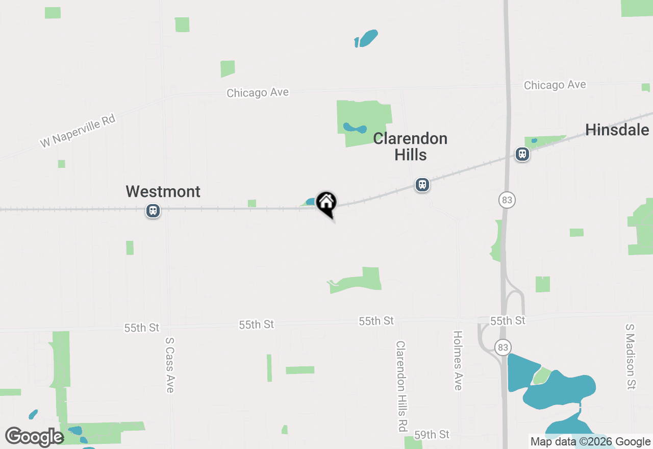 Map of 421 Park Avenue #A, Clarendon Hills, IL 60514