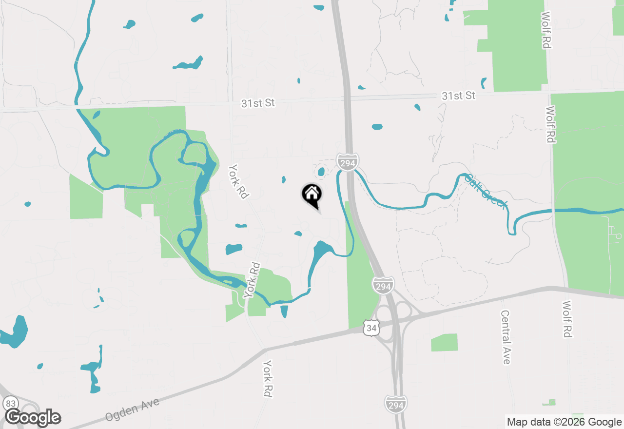 Map of 1401 Burr Oak Road #117B, Hinsdale, IL 60521