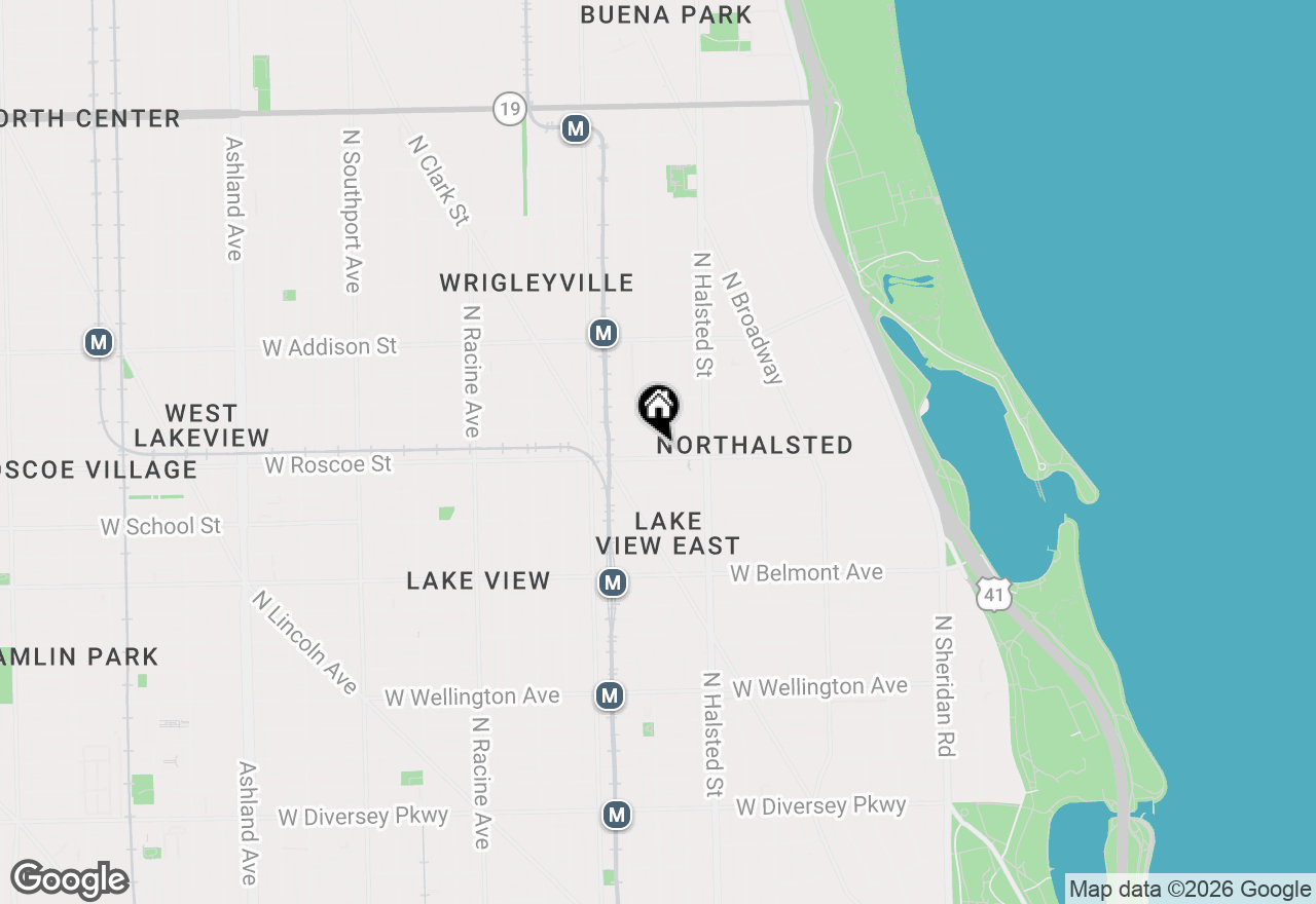 Map of 852 W Roscoe Street #3, Chicago, IL 60657