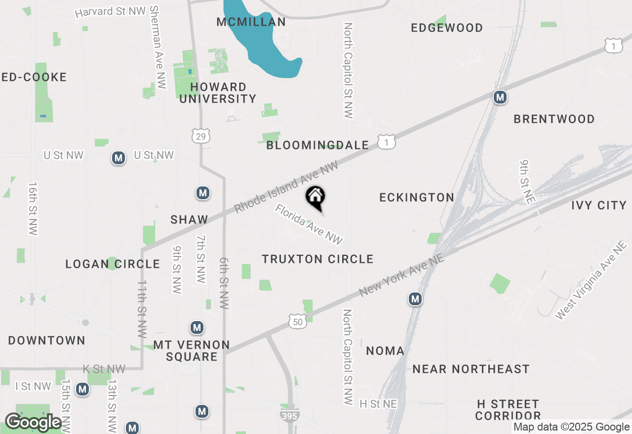 Map of 85 R Street Nw, Washington, DC 20001
