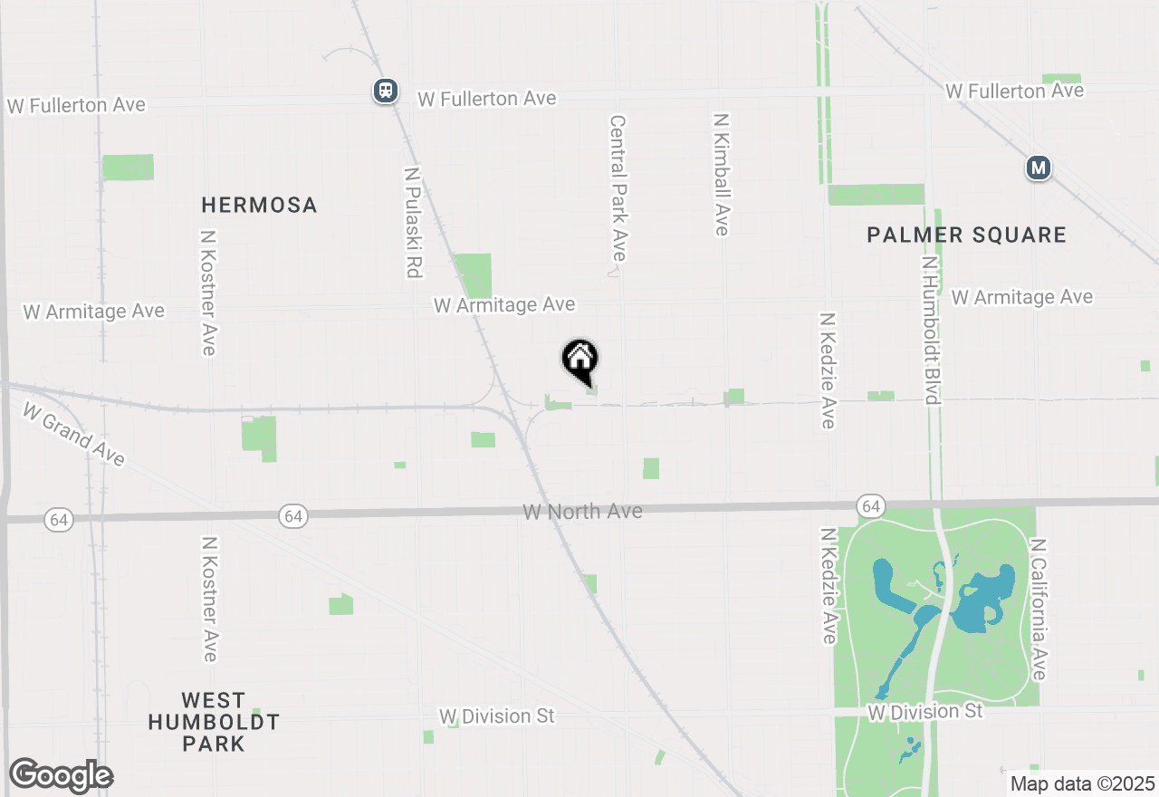 Map of 1807 N Lawndale Avenue #1, Chicago, IL 60647