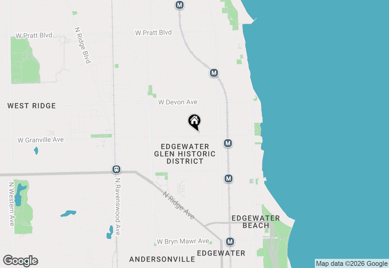 Map of 1318 W Granville Avenue #3W, Chicago, IL 60660