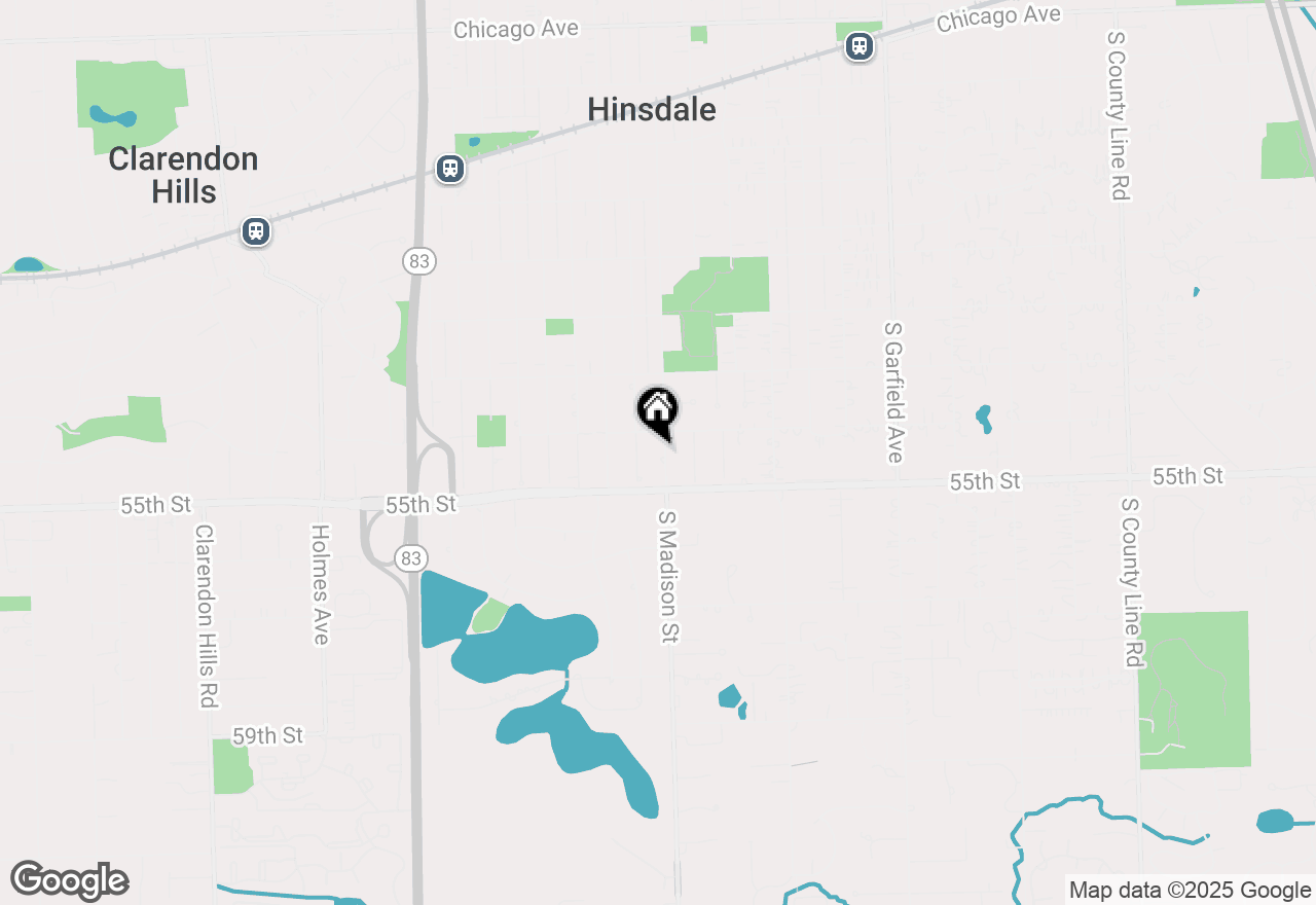 Map of 912 S Madison Street, Hinsdale, IL 60521