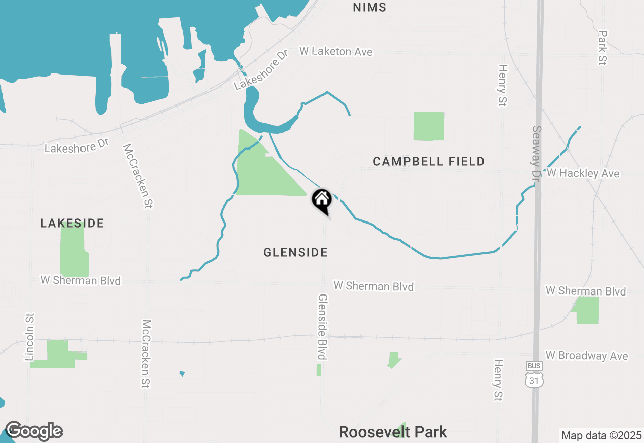 Map of 1408 Lexington Avenue, Muskegon, MI 49441