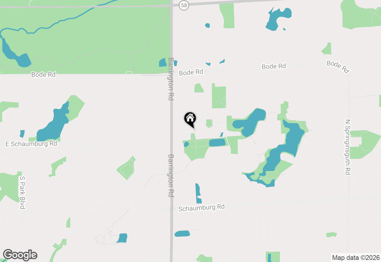 Map of 1 Oak Meadow Court, Streamwood, IL 60107