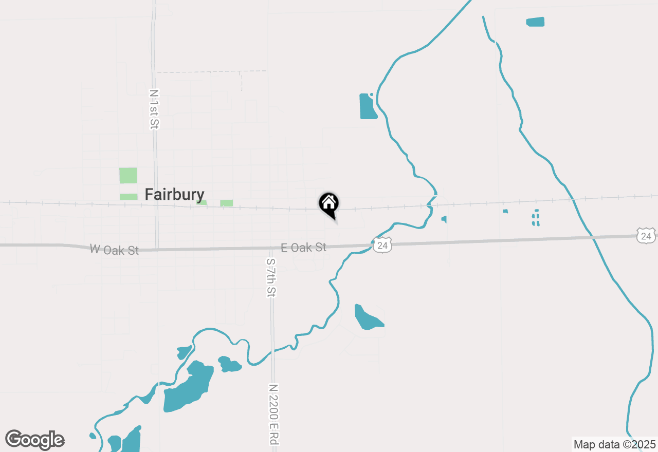 Map of 207 S 10th Street, Fairbury, IL 61739
