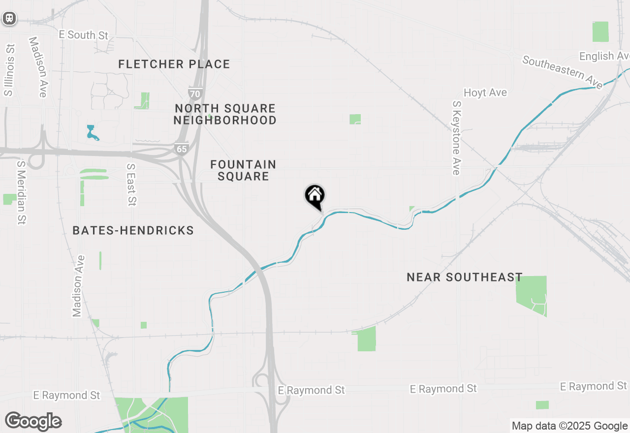 Map of 1329 Spruce Street, Indianapolis, IN 46203