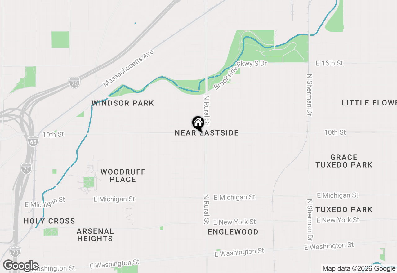 Map of 952 Eastern Avenue, Indianapolis, IN 46201