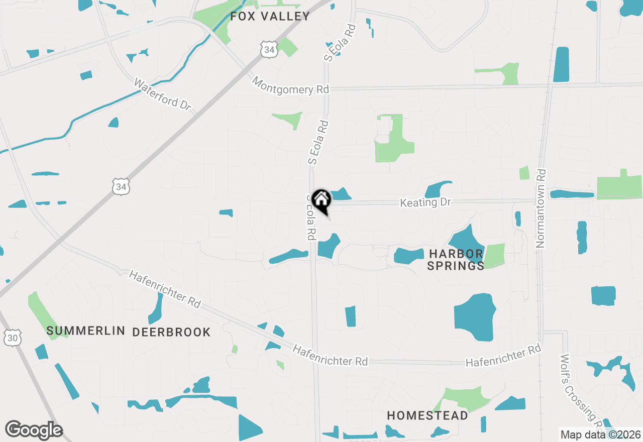 Map of 2468 Rosehall Lane, Aurora, IL 60503