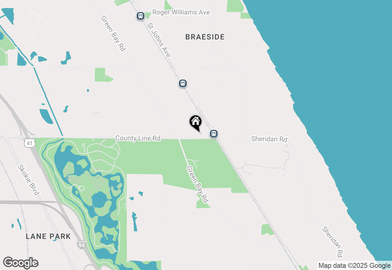 Map of 575 County Line Road, Highland Park, IL 60035