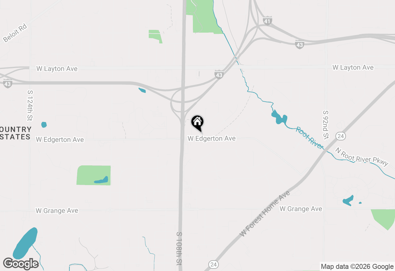 Map of 10610 W Edgerton Ave, Hales Corners, WI 53130