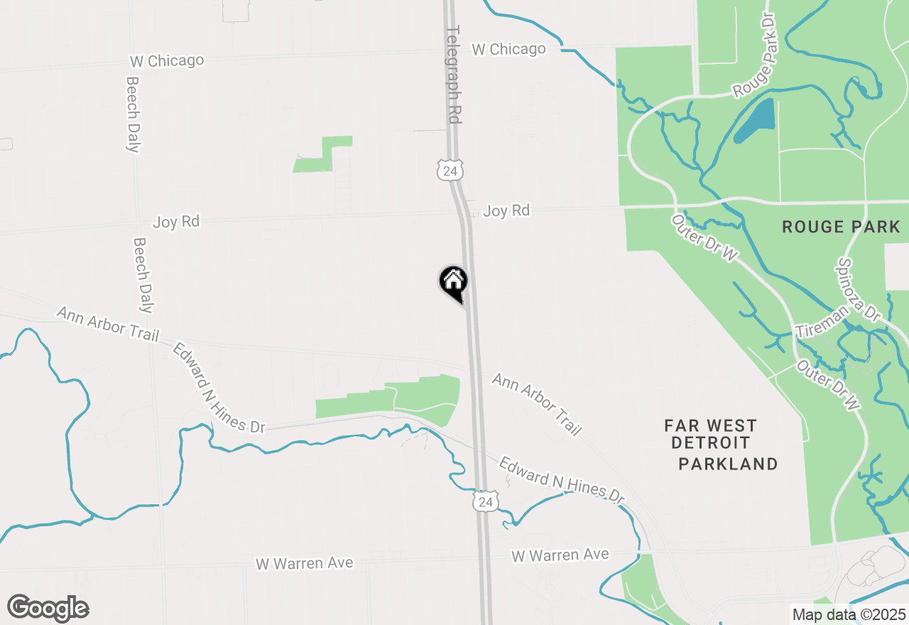 Map of 8251 Woodbine Street, Dearborn Heights, MI 48127