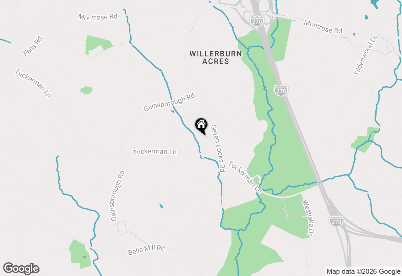 Map of 11434 Cedar Ridge Drive, Potomac, MD 20854
