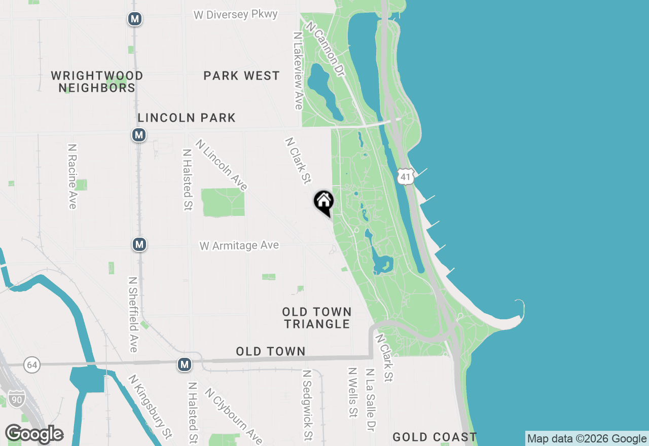 Map of 2042 N Clark Street #2N, Chicago, IL 60614