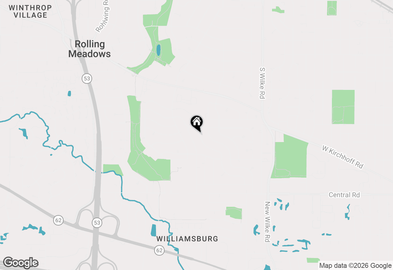 Map of 3601 Bluebird Lane, Rolling Meadows, IL 60008