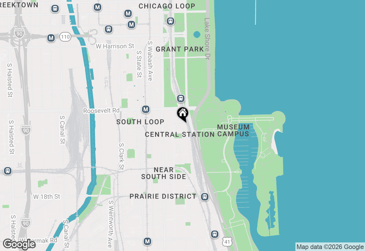 Map of 233 E 13th Street #709, Chicago, IL 60605