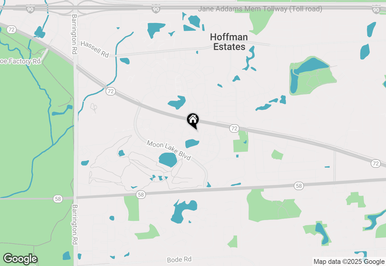Map of 1954 Brookside Lane, Hoffman Estates, IL 60169