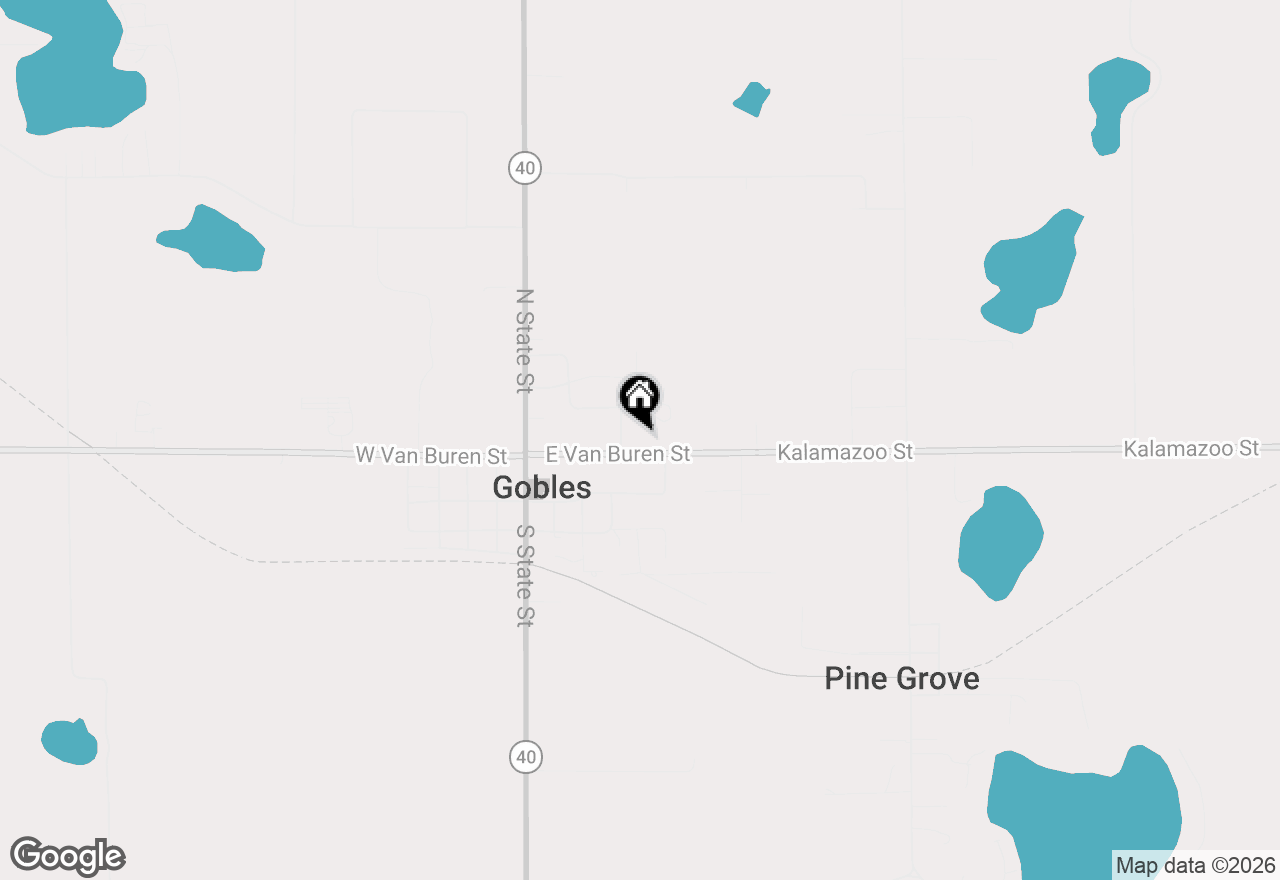 Map of 407 E Van Buren Street, Gobles, MI 49055