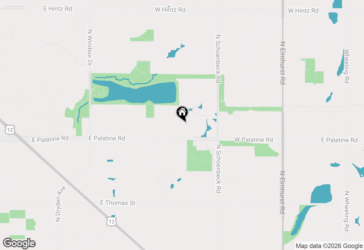 Map of 2543 E Hunter Drive, Arlington Heights, IL 60004