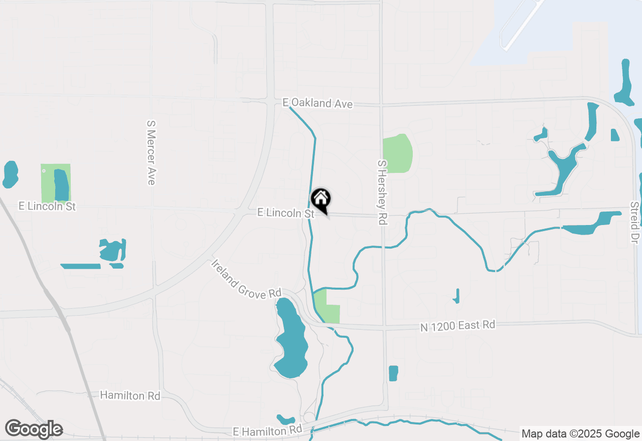 Map of 1302 Crown Court, Bloomington, IL 61704