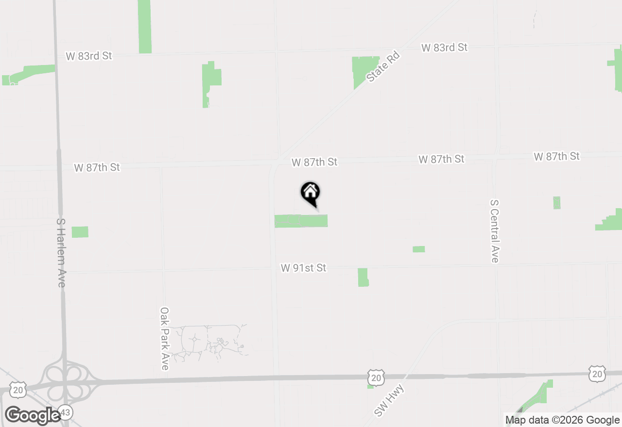 Map of 8848 Merrimac Avenue, Oak Lawn, IL 60453