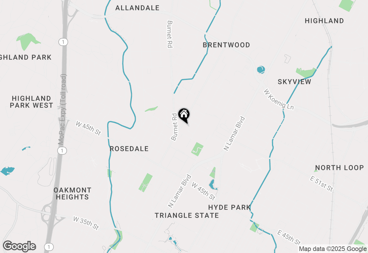 Map of 4909 Woodrow Ave, Austin, TX 78756