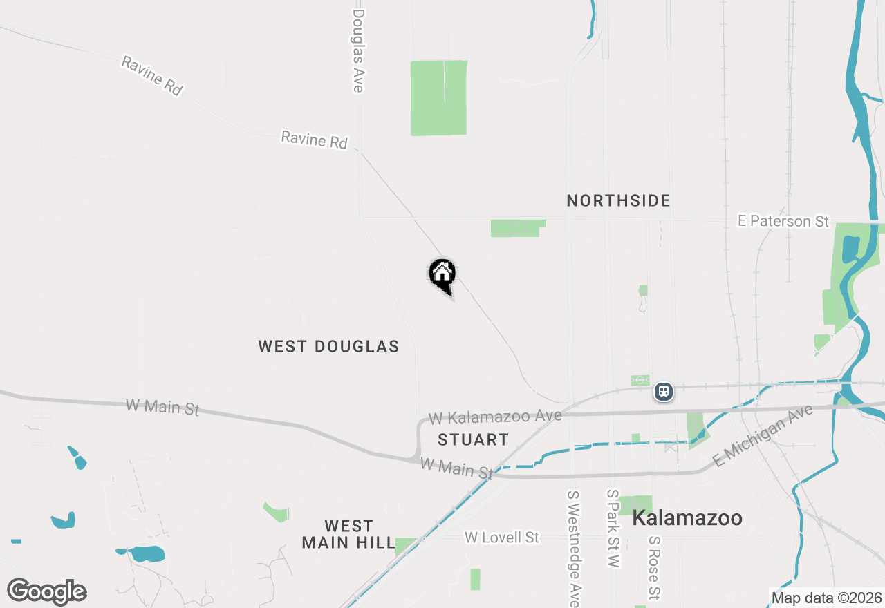 Map of 816 Stuart Avenue, Kalamazoo, MI 49007