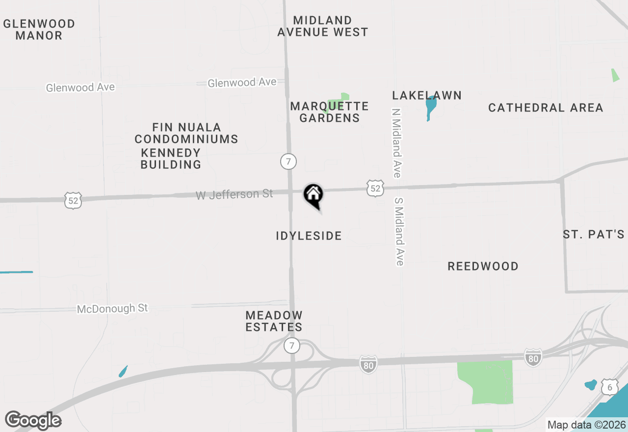 Map of 21 Morris Street, Joliet, IL 60436