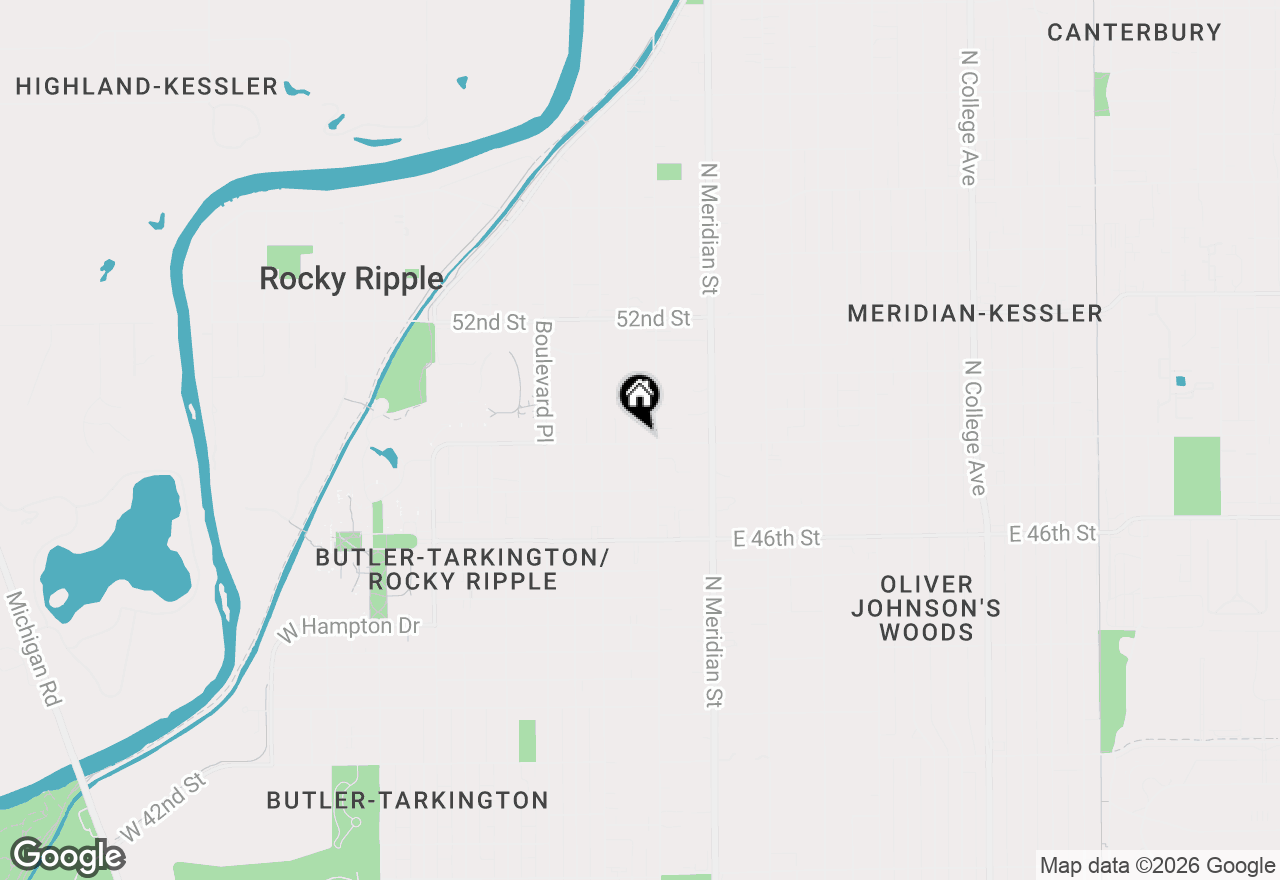 Map of 116 W 49th Street, Indianapolis, IN 46208