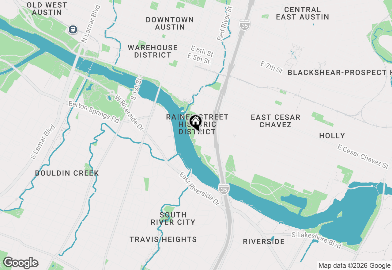 Map of 54 Rainey St #PH20, Austin, TX 78701