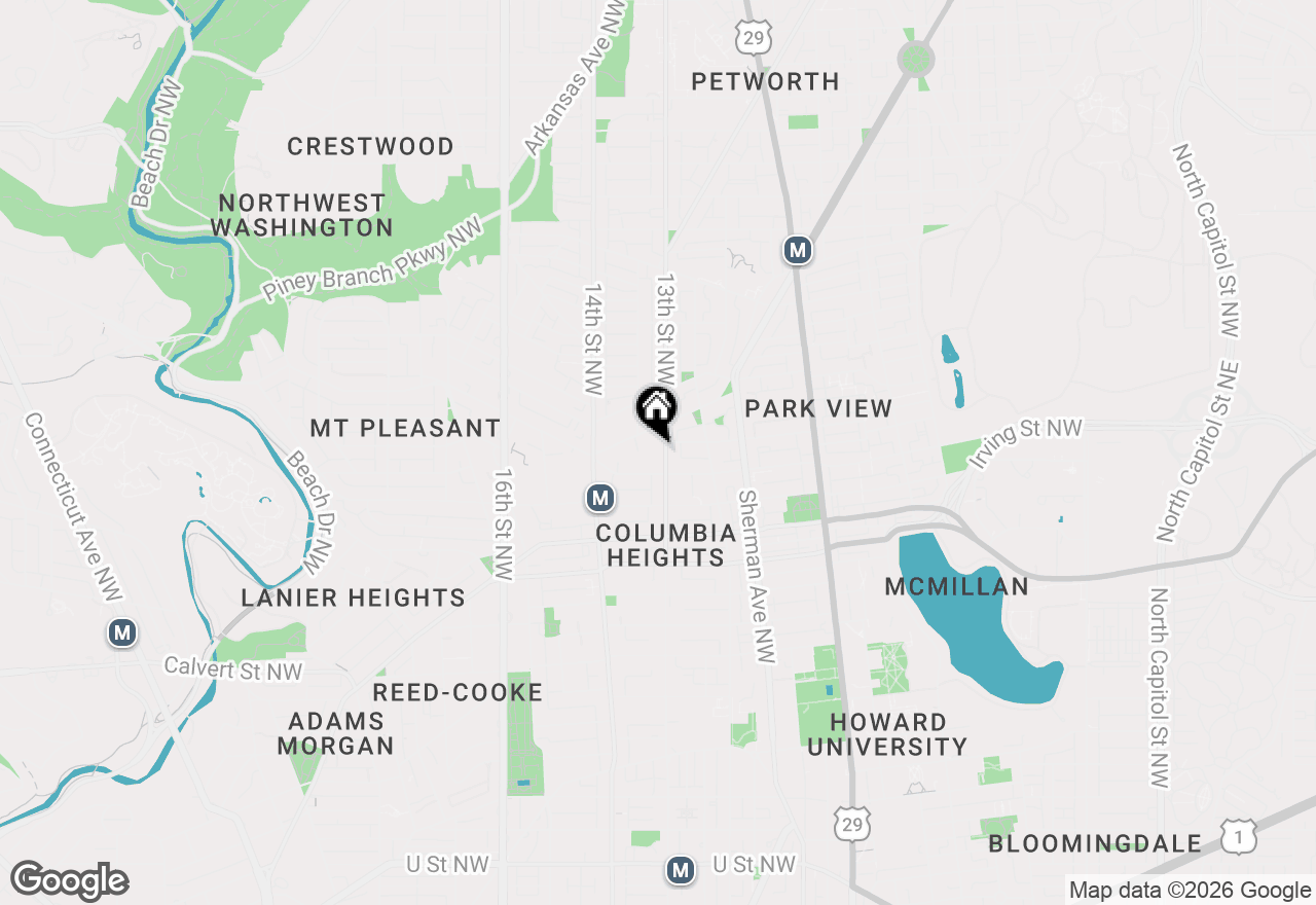 Map of 3222 13th Street Nw #2, Washington, DC 20010