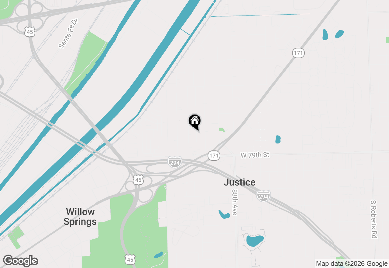 Map of 7750 Blazer Avenue, Justice, IL 60458