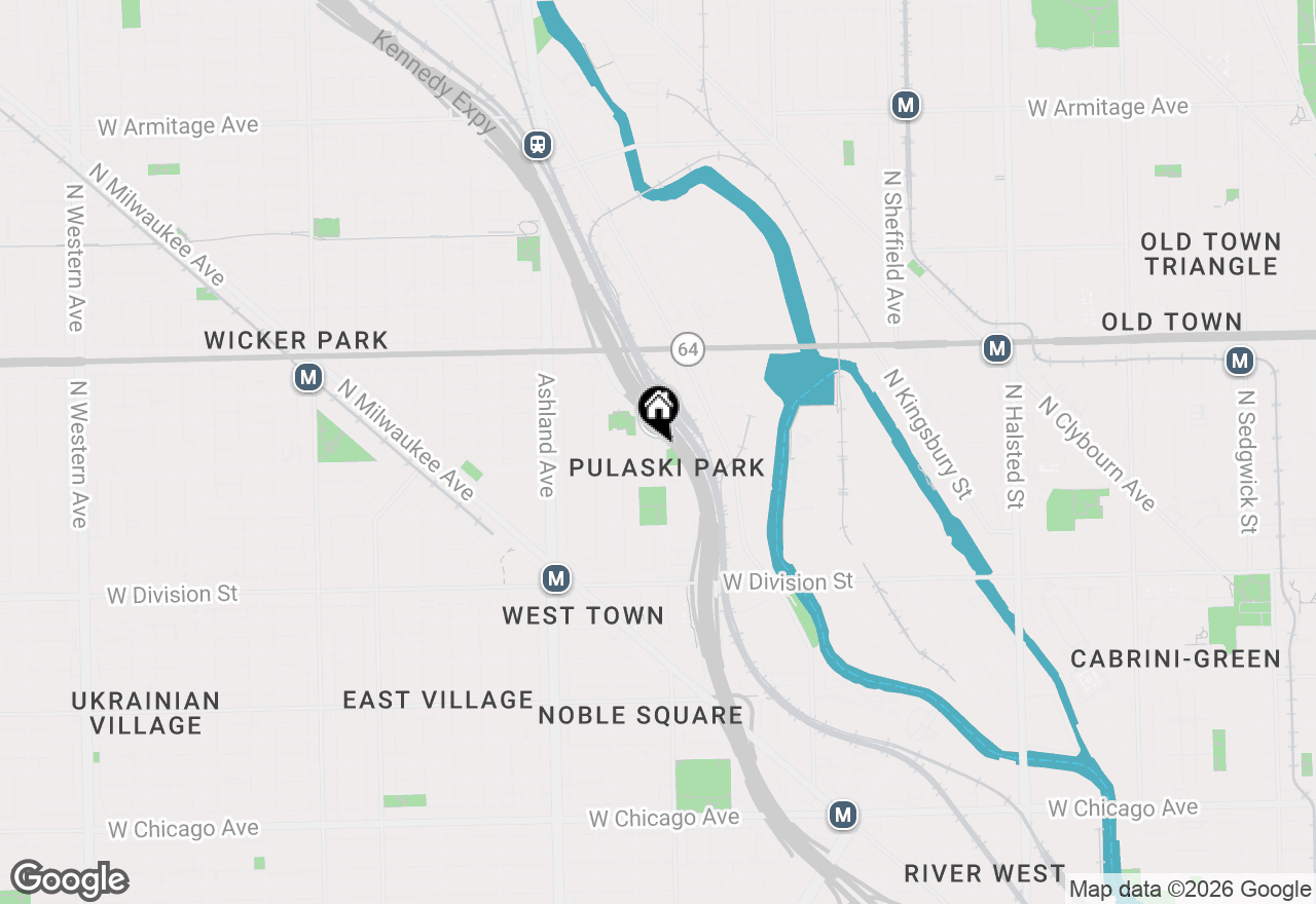 Map of 1414 N Noble Street #CH2, Chicago, IL 60642