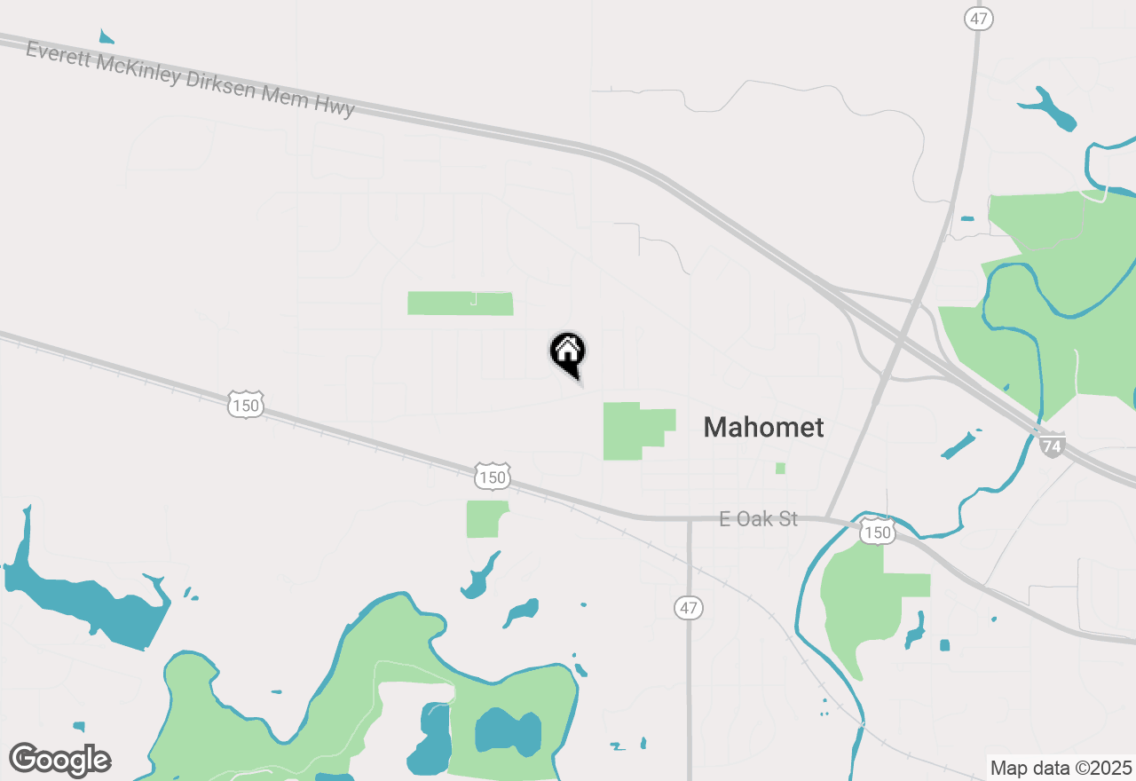 Map of 102 Jennifer Drive, Mahomet, IL 61853