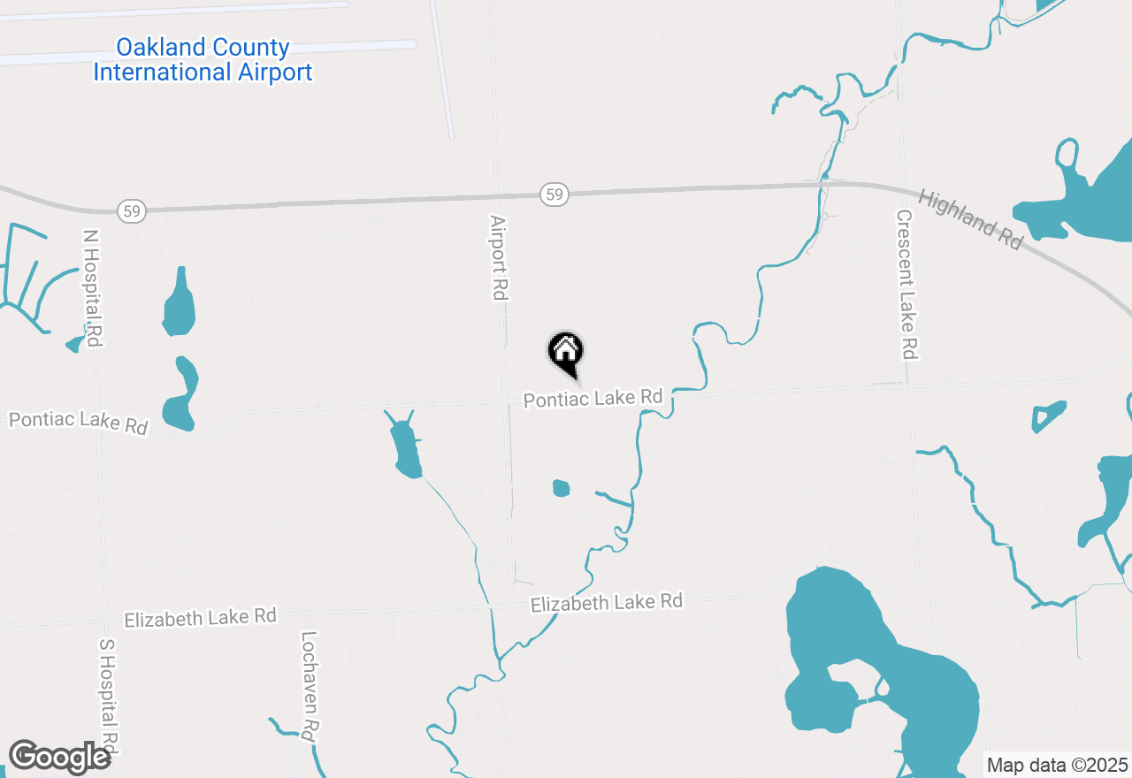 Map of 5840 Pontiac Lake Road, Waterford, MI 48327