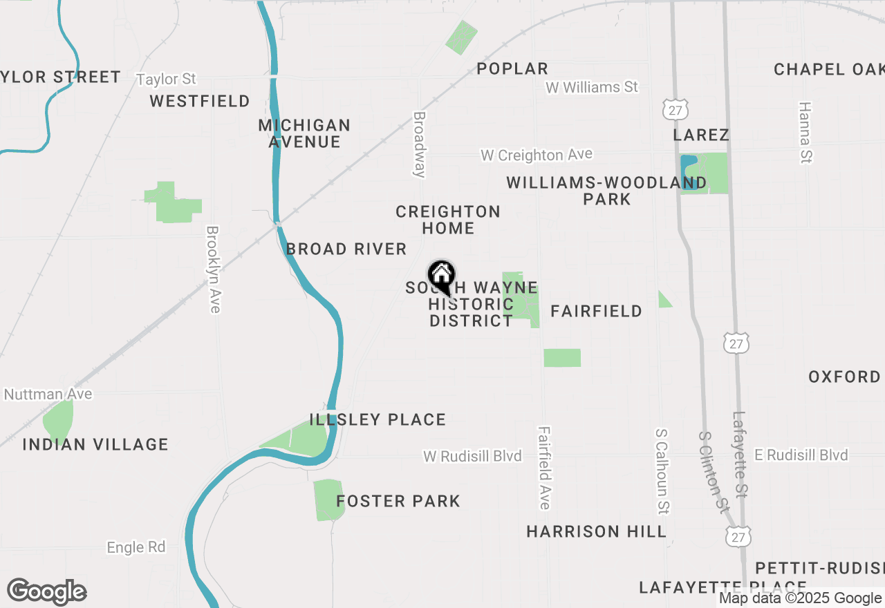 Map of 1002 W Wildwood Avenue, Fort Wayne, IN 46807
