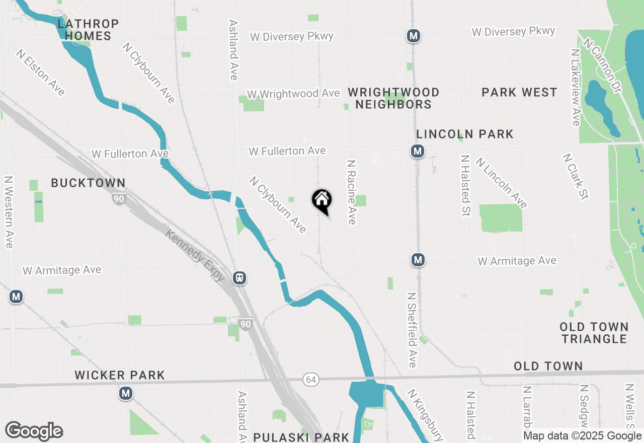 Map of 2128 N Lakewood Avenue, Chicago, IL 60614