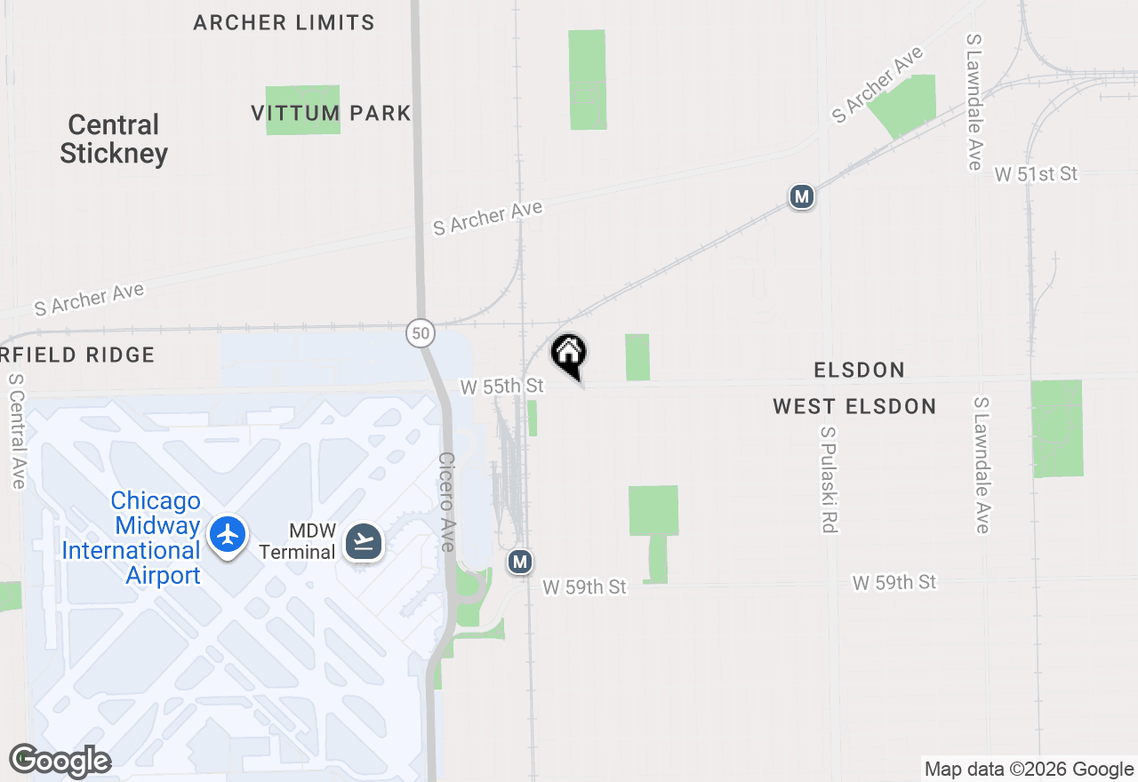 Map of 4505 W 55th Street, Chicago, IL 60632