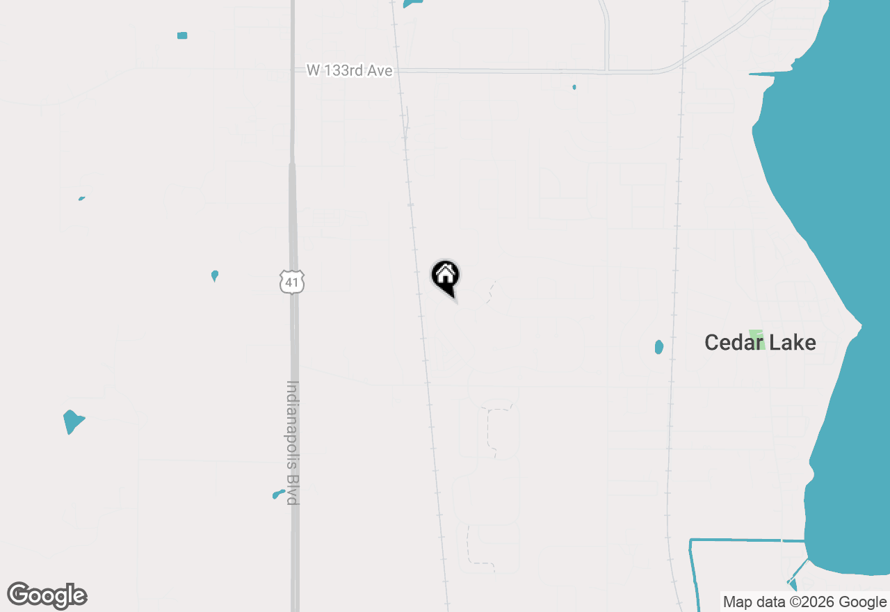 Map of 10457 Richmond Avenue, Cedar Lake, IN 46303