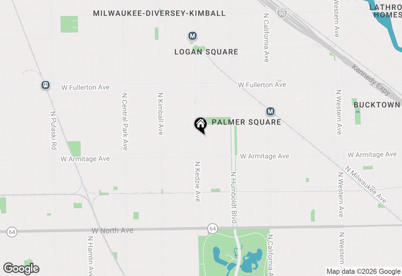 Map of 2065 N Kedzie Avenue #217, Chicago, IL 60647