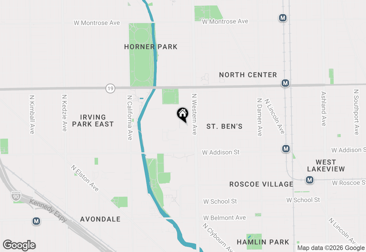 Map of 2450 W Bradley Place, Chicago, IL 60618