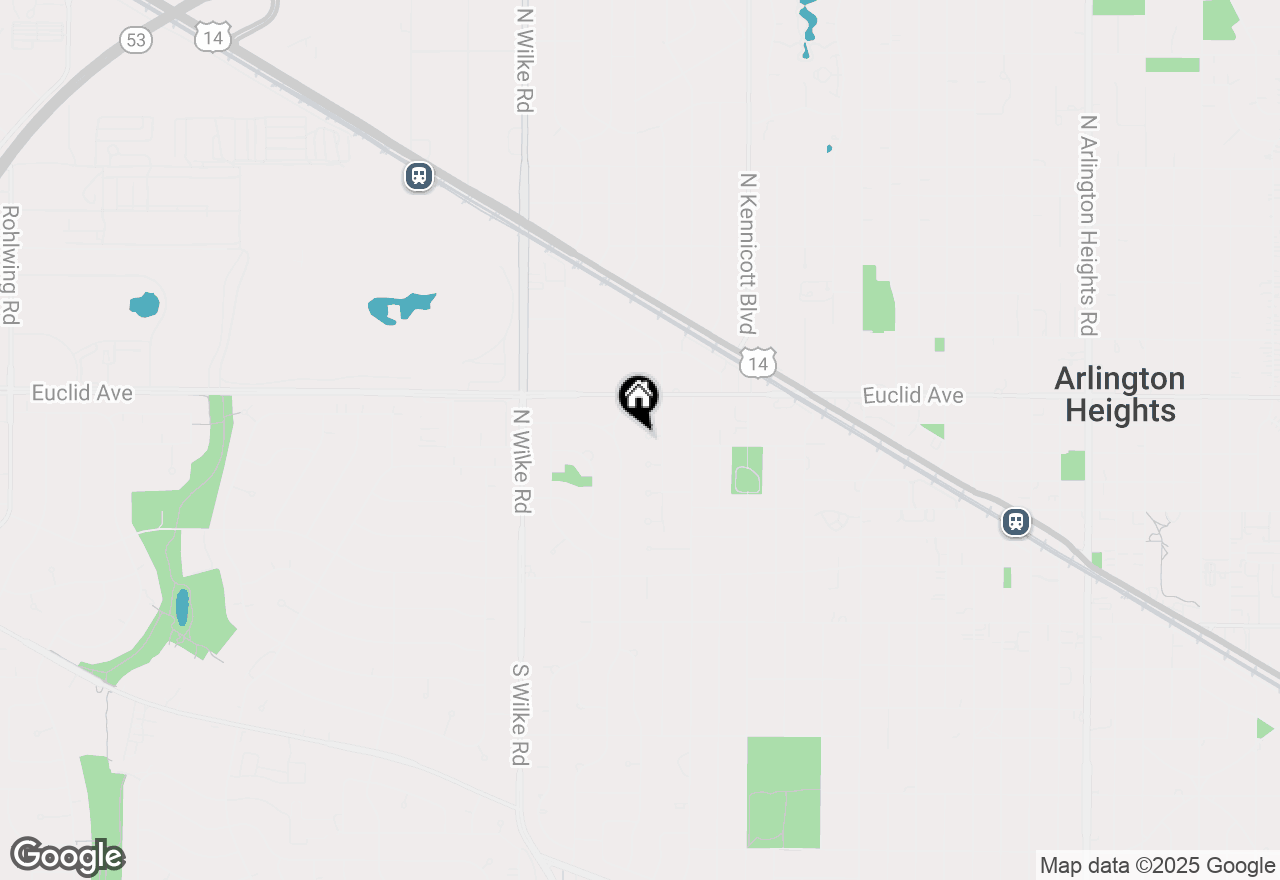 Map of 1307 W Mulberry Lane, Arlington Heights, IL 60005