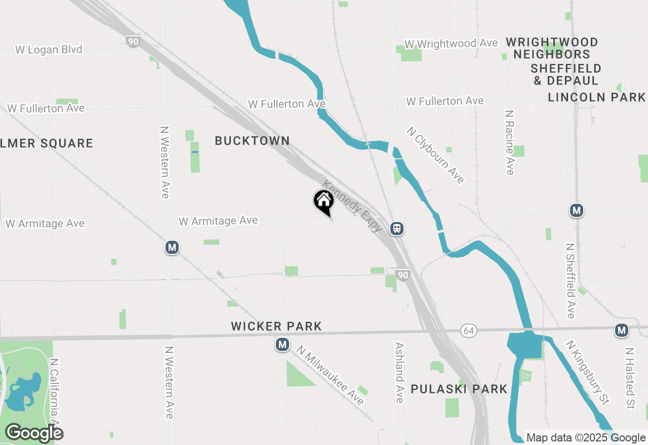 Map of 1952 N Honore Street #2, Chicago, IL 60622