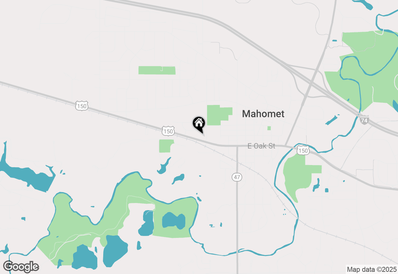 Map of 406 W Oak Street, Mahomet, IL 61853