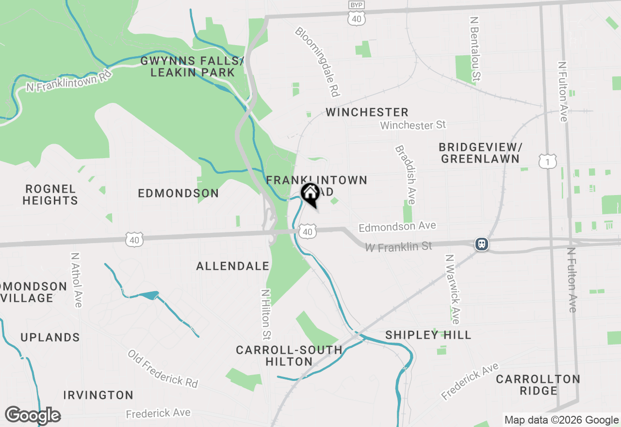 Map of 635 N Rosedale Street, Baltimore, MD 21216