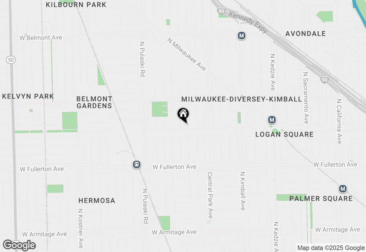 Map of 2626 N Ridgeway Avenue #3, Chicago, IL 60647