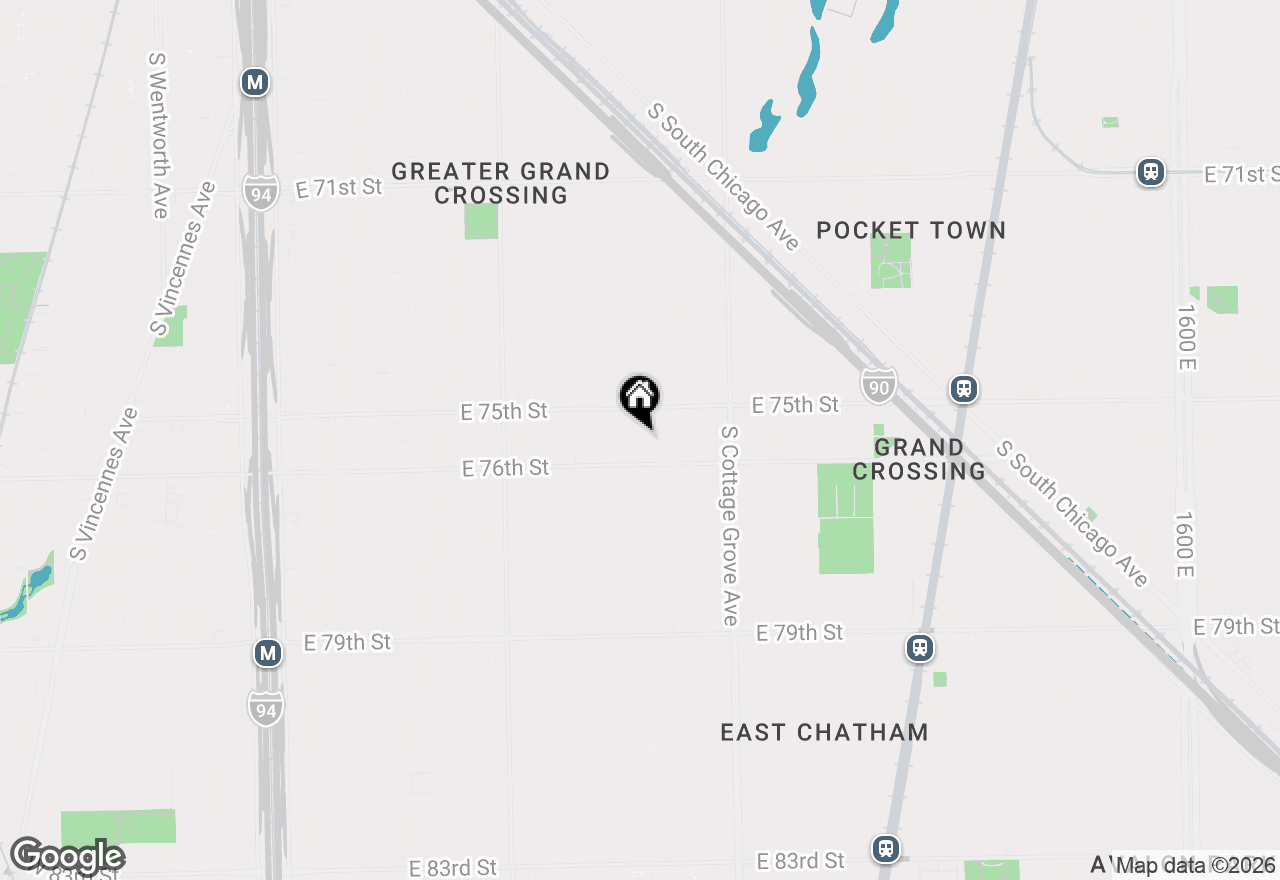 Map of 7532 S Champlain Avenue #2, Chicago, IL 60619